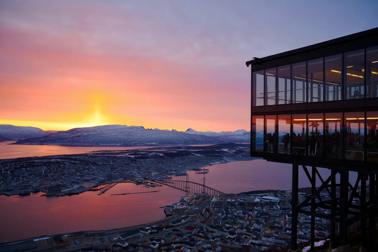 Teleférico Fjellheisen con vistas panorámicas de Tromsø